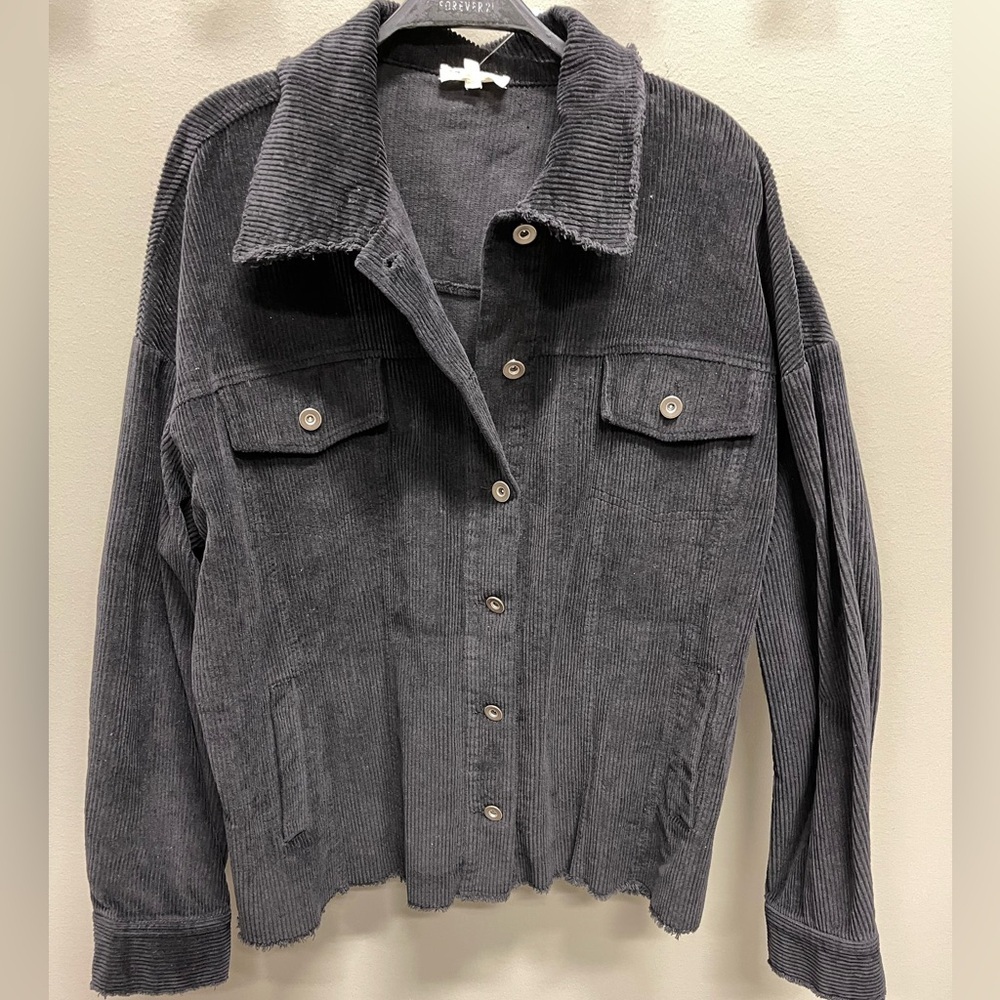 Womens Dark gray Corduroy Shirt